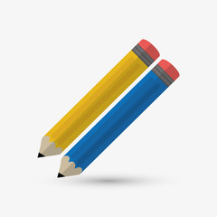 pencil design. Colorfull illustration, vector graphic