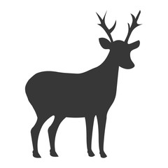 deer shadow side view,vector graphic