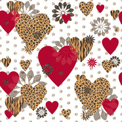 Seamless Valentine patterned texture