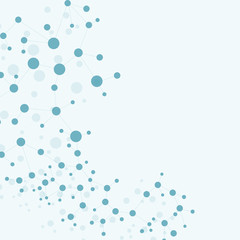 Structure molecule and communication Dna, atom, neurons. Science concept for your design. Connected lines with dots. Medical, technology, chemistry, science background. Vector illustration.