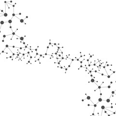 Obraz premium Structure molecule and communication Dna, atom, neurons. Science concept for your design. Connected lines with dots. Medical, technology, chemistry, science background. Vector illustration.