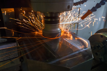 Heavy milling with sparks