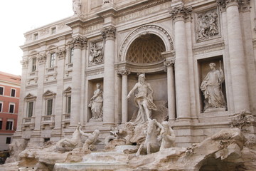 Fototapeta na wymiar Fontaine de Trevi à Rome, Italie