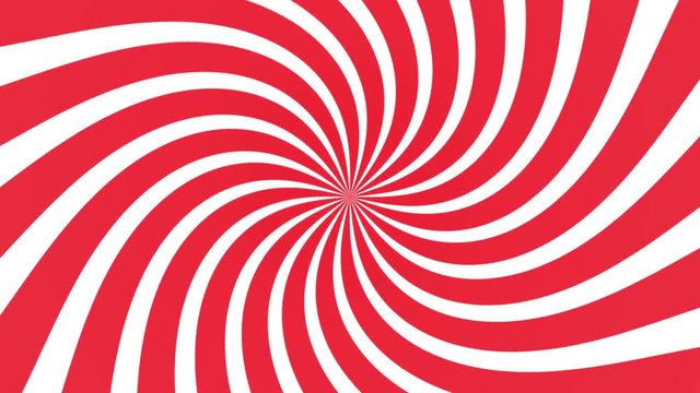 bright radial swirl motion background loop red white