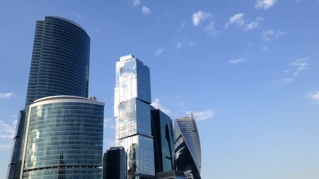View of Moscow from the roof of a multistory building