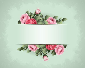 floral background / floral background with empty text space - obrazy, fototapety, plakaty