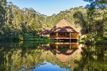 Fototapeten Beautiful lodge in the Andasibe Mantadia national park in Madagascar © dennisvdwater