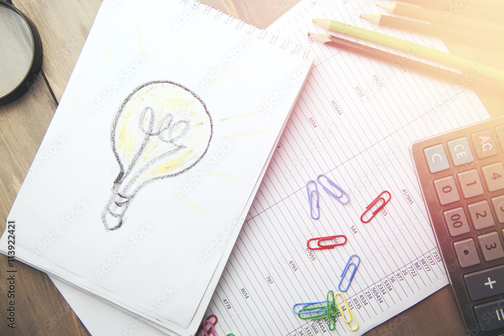 Poster idea on notebook