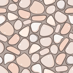 Seamless Pattern - Pebble cobblestone background