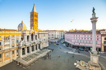 The Basilica di Santa Maria Maggiore in Rome, Italy - obrazy, fototapety, plakaty