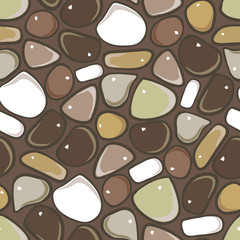 Seamless Pattern - Pebble cobblestone background
