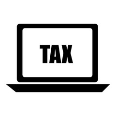 black laptop with black message on the screen over isolated background,vector illustration