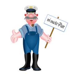 Wi snackt platt, Plattdeutsch, Schild