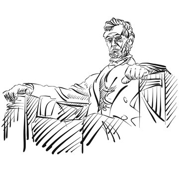 Abraham Lincoln Seienansicht Portrait