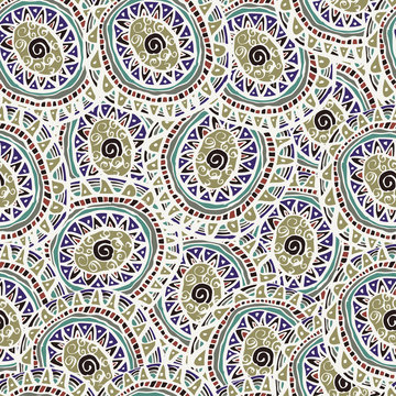 Hand drawn colorful Indian seamless patterns ornaments in boho s
