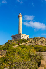 lighthouse at Cabo de Palos in Murcia Spain