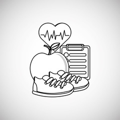 Healthy lifestyle design. bodycare icon. flat illustration, vect