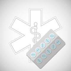 Medical care design. Health care icon. Colorfull illustration, v