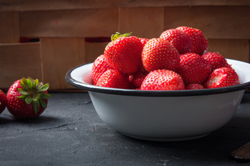 Bowl of fresh strawberries