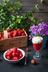 Bowl of fresh strawberries