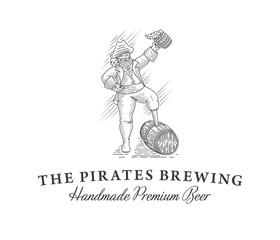 The Pirates Brewing Black on White