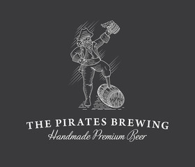 The Pirates Brewing White on Black