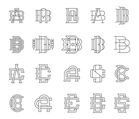 Typographic Monograms Black on White
