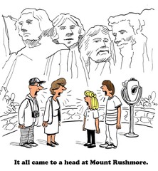 Cartoon about a family who got angry with each other while on vacation.