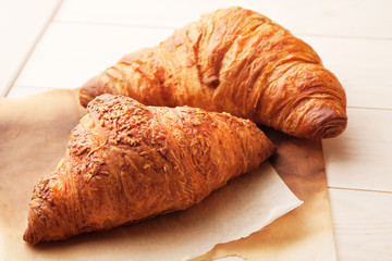 crunchy, fresh from the oven croissants for good start of the day. 