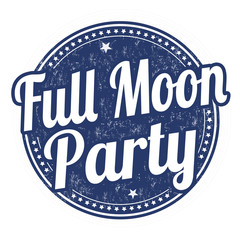 Full moon party stamp