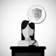 Law design. Justice icon. Flat illustration, vector graphic