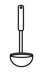 white kitchen spoon over isolated background ,cooking concept,vector illustration