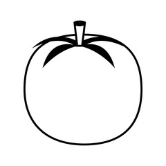 white tomato with green leaves front view over isolated background,vector illustration