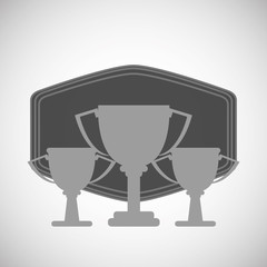 Winner design. Success icon. Flat illustration, vector graphic