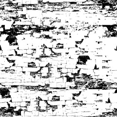 Vector old painted wood seamless texture. Abstract grunge black and white vintage background. Trendy monochrome print design.