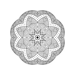 Mandala. Abstract background. Design for adult and older children coloring page