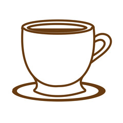 white cup of coffee front view over isolated background,vector illustration