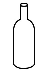 white wine bottle front view over isolated background,vector illustration