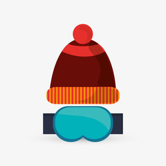 Fototapeta premium Winter design. Season icon. Colorfull illustration, vector graph