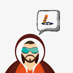 Winter design. Season icon. Colorfull illustration, vector graph