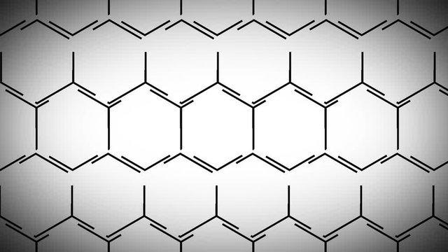 technological abstract hexagon honey comb motion background loop white