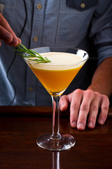 Peachy Lemonade Martini Cocktail