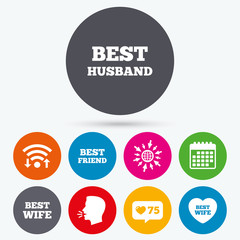 Best wife, husband and friend icons.