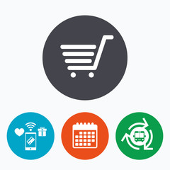 Shopping Cart sign icon. Online buying button.