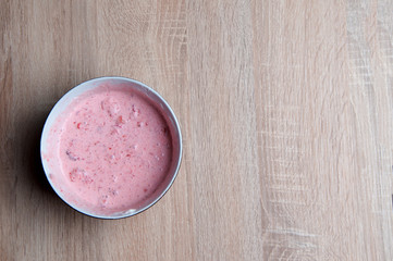 Strawberries with cream