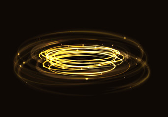 Circular maelstrom of glowing lines © rulizgi