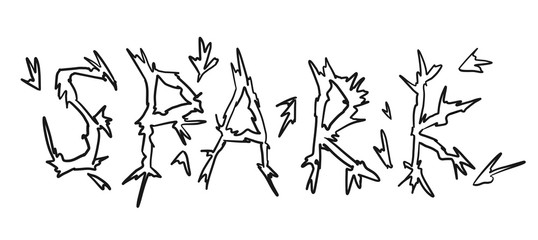 drawing text art spark