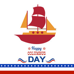 Happy Columbus Day Vector illustration