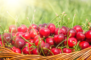sweet red cherry background
