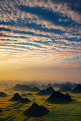 Landscape of Golden rooster hill:Luoping,Yunnan,China.